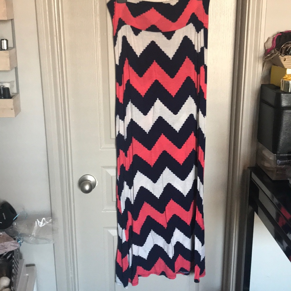 Chevron Maxi Skirt